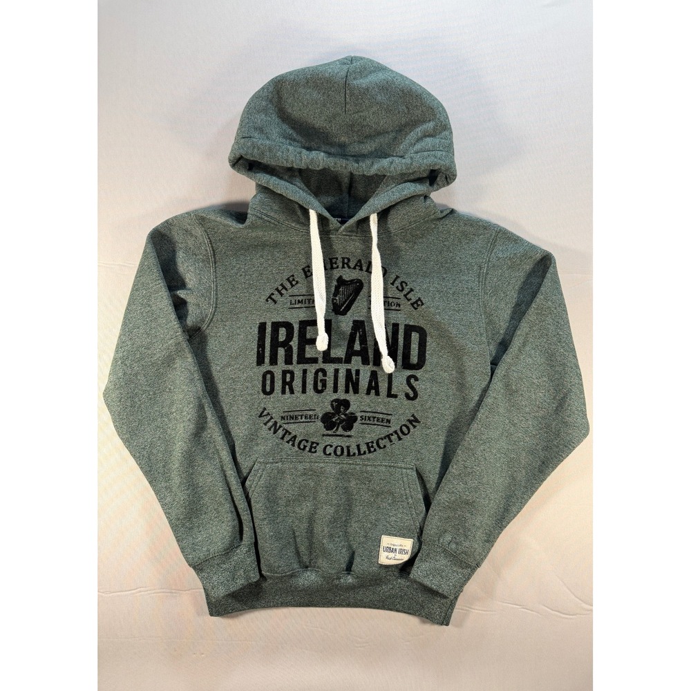 Urban Irish Ireland Originals Vintage Collection Green Graphic Hoodie Small